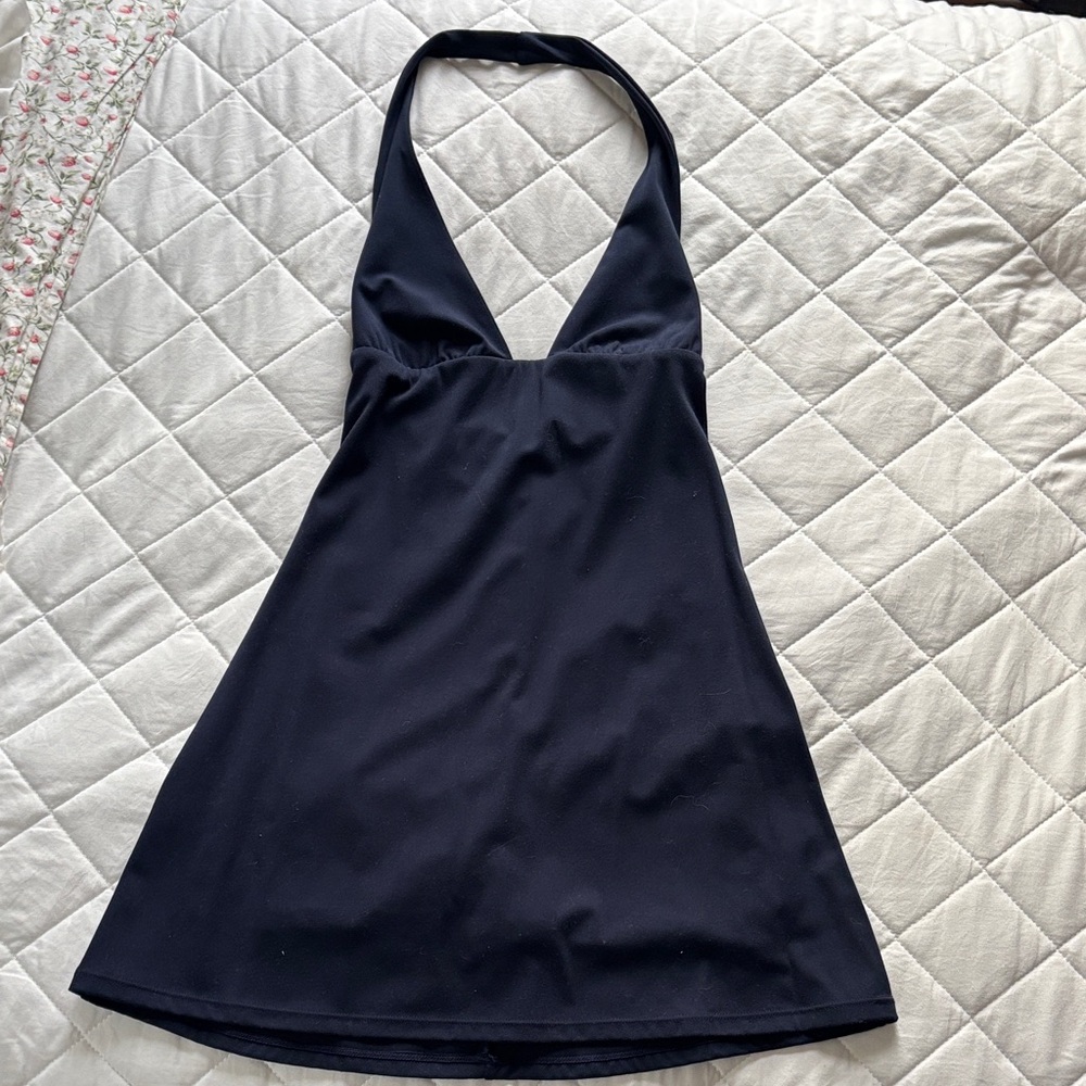 NWT Garage Navy Halter Tennis Style Dress